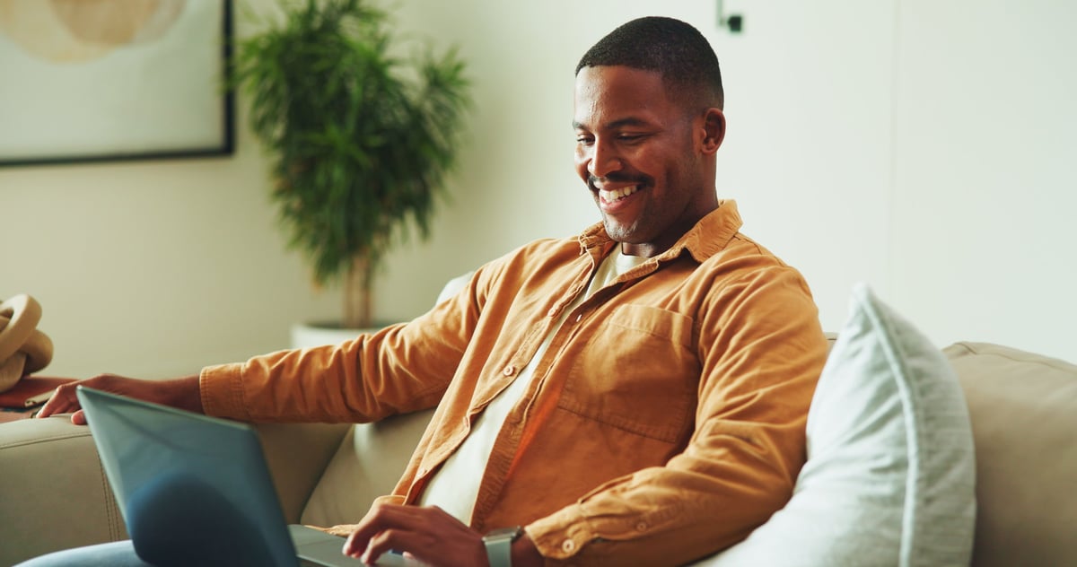 Web designer working remotely on a small business website